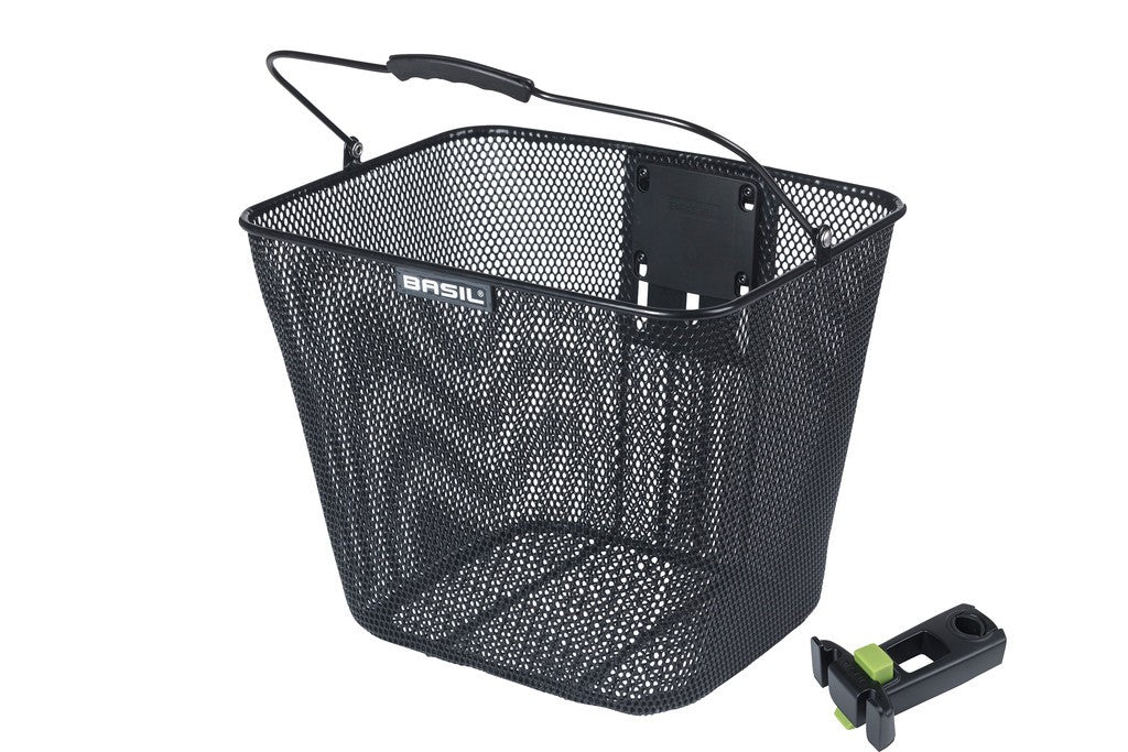 Cestino anteriore Basil Bilbao nr, feinmaschig, acciaio, KF, c. supp.