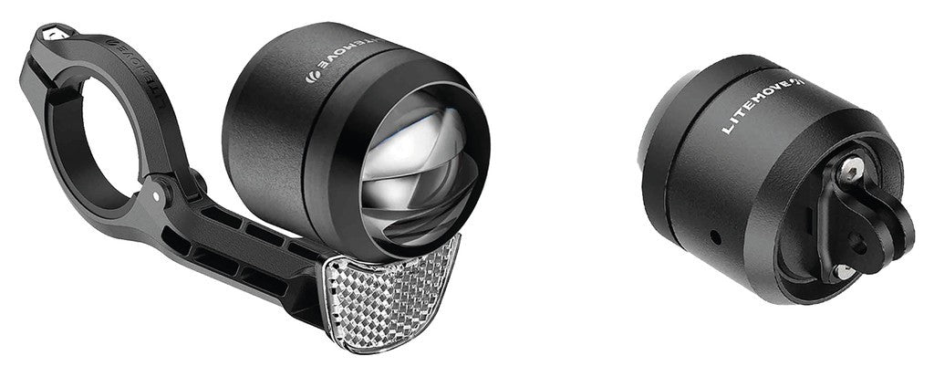 Luz LED para bicicleta eléctrica LITEMOVE SEC-150, 12 V (10,5~16 V), 150 Lux, manillar sup.