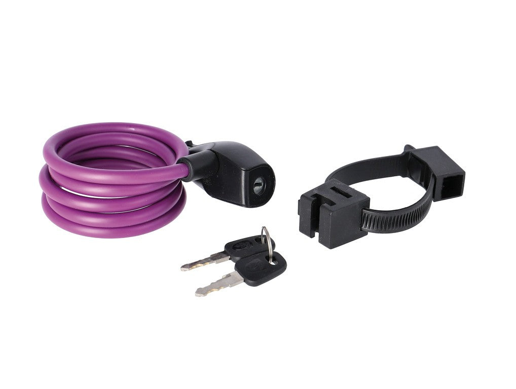 Lucchetto con cavo AXA Resolute 120/8 lung. 120cm, Ø8mm, purple