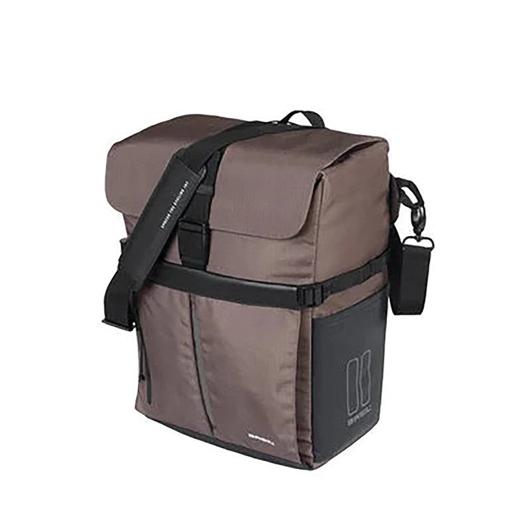 Borsa singola Basil Move MIK Hooks marrone, 15l