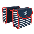 Bike Fashion Doppeltasche. Captn Sharky, schwarz/blau/rot, 230 x 200 x 80 mm