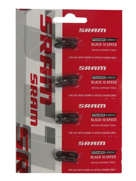 Juego de platos SRAM Power Lock de 10 velocidades (4 piezas), color negro
