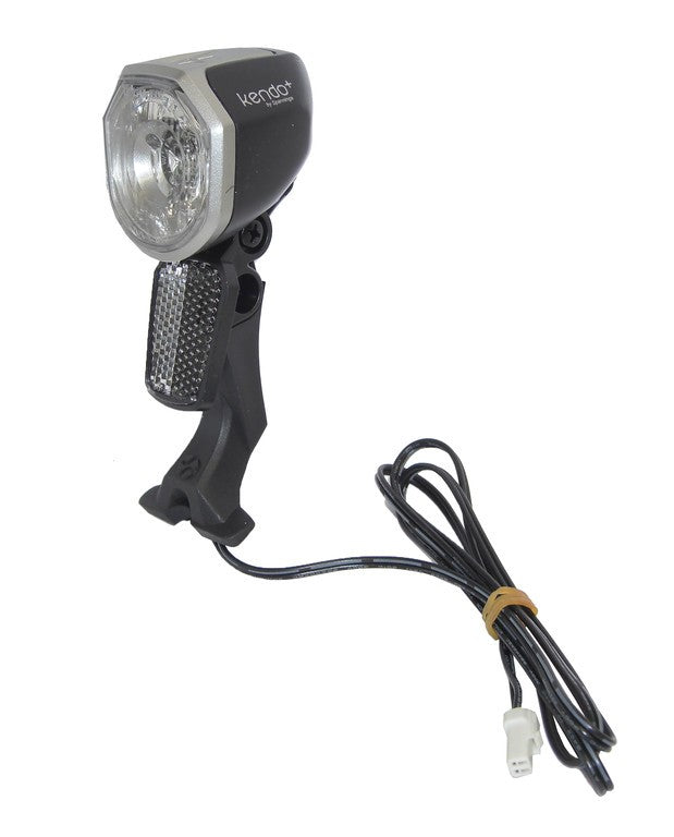 Luz para bicicleta eléctrica Spanninga Kendo 2017, LED de 36 V, negra y plateada