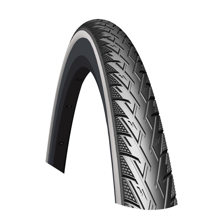 Bedeckt. Mitas Electron R 21 Classic 22 28" 700x35C 37-622 schwarz reflektierend. E-APS