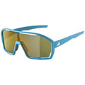 Gafas deportivas Alpina Bonfire Q-Lite, color azul humo op, lentes doradas espejadas, cat. 3