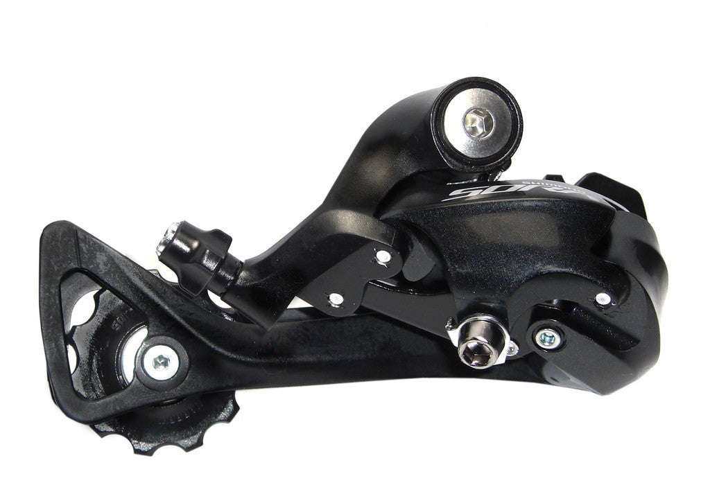 Desviador trasero Shimano Sora RD-R3000GS de 9 velocidades, caja mediana, negro,
