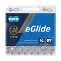 Catena cambio KMC eGlide EPT Cues 1/2"x11/128", 132 maglie, 9-11 v., arg