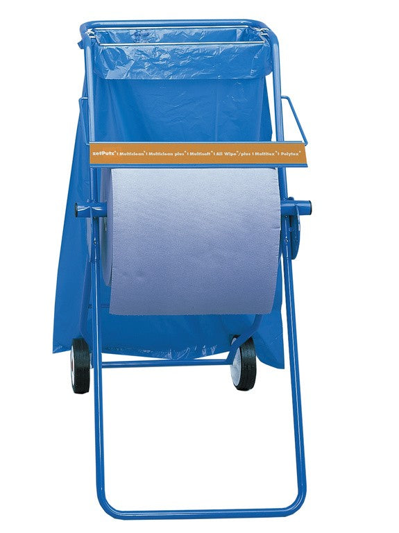 Soporte de suelo para rollos de limpieza de hasta 42 cm de ancho