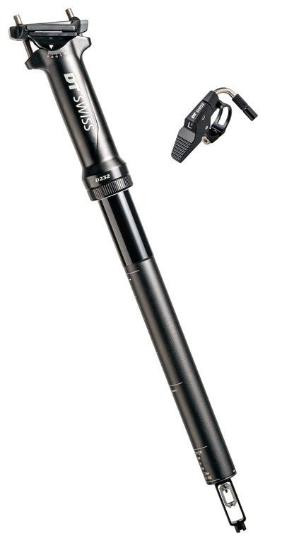 Tija de sillín telescópica DT Swiss D232 Ø27,2mm, 400mm, negra, al