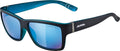 Alpina Kacey Sonnenbrille, matt schwarz/blau, verspiegelte blaue Gläser, Kat. 3