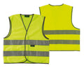Gilet di sicurezza Wowow per adulti giallo con strisce riflettenti, t. XL