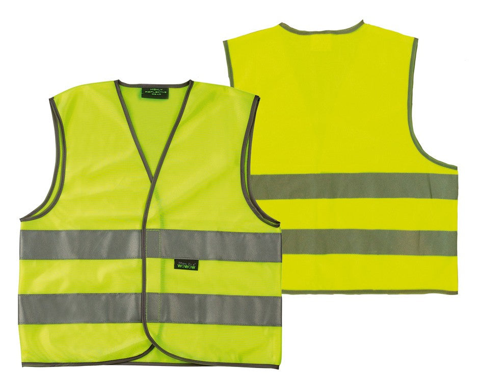 Gilet di sicurezza Wowow per adulti giallo con strisce riflettenti, t. XL