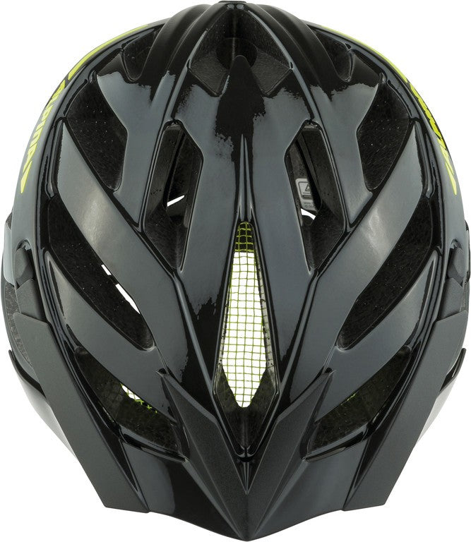 Casco de bicicleta Alpina Panoma 3.0, negro neón, talla 52-57 cm