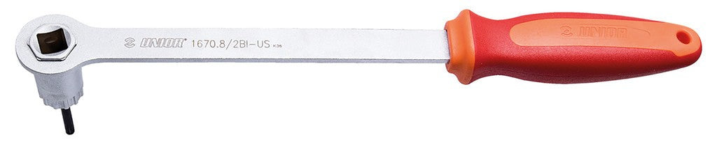Unior Kronenschlüssel mit rotem Griff - 1670.8/2BI-US