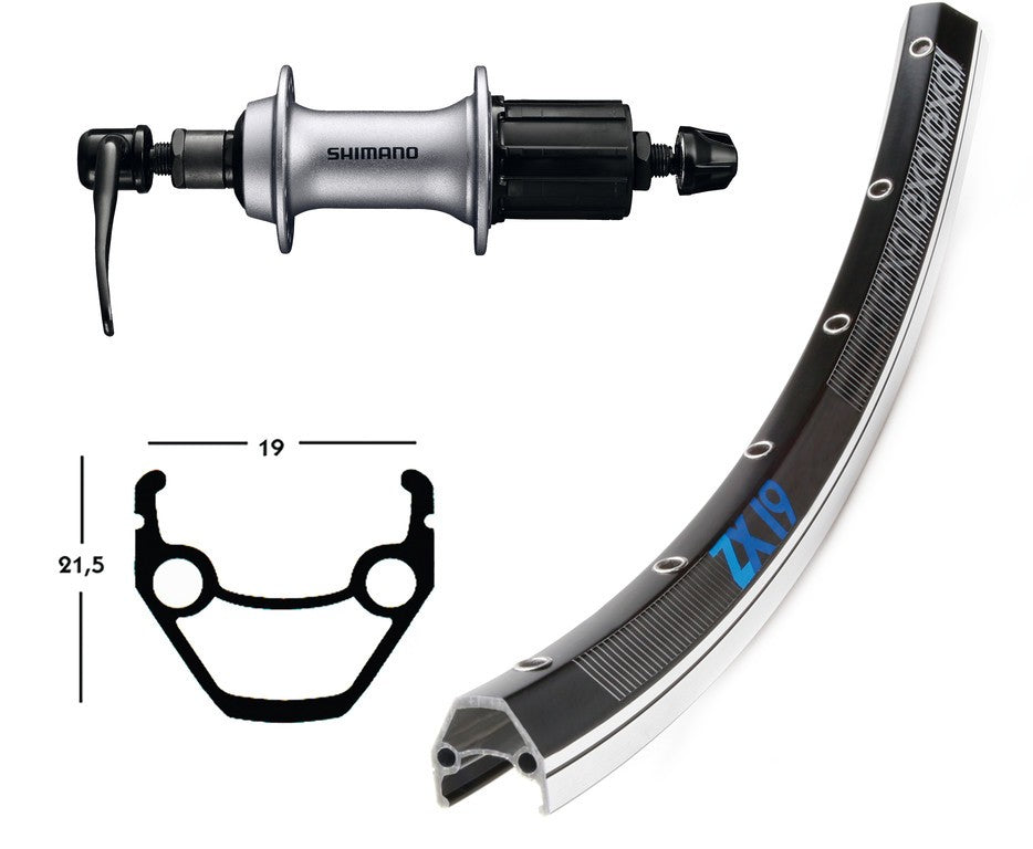 RP 28x1.75AceraT3000 Kass.8-v.sg.r.36L EXAL ZX 19 ne/polierte Edelstahlspeichen