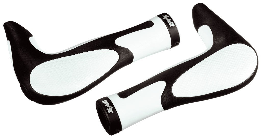 Manopole Ergotec Oslo 138/138mm, nero/bianco, kraton/gel