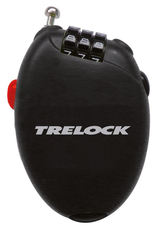 Lucchetto cavo comb. Trelock RK75Pocket lung. 75cm, Ø1,6mm, nero, senza supp.