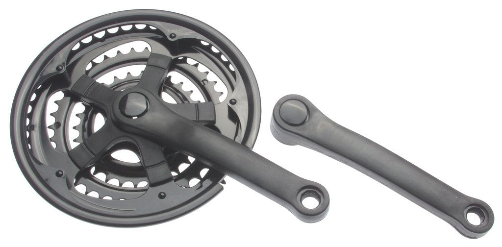 Guarnitura, acciaio 24/34/42 denti 150 mm nero con Paracat