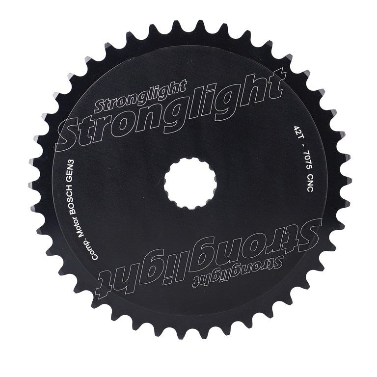 Plato E-Bike Stronglight BoschGen3 de 42 dientes, diseño completo, montaje directo