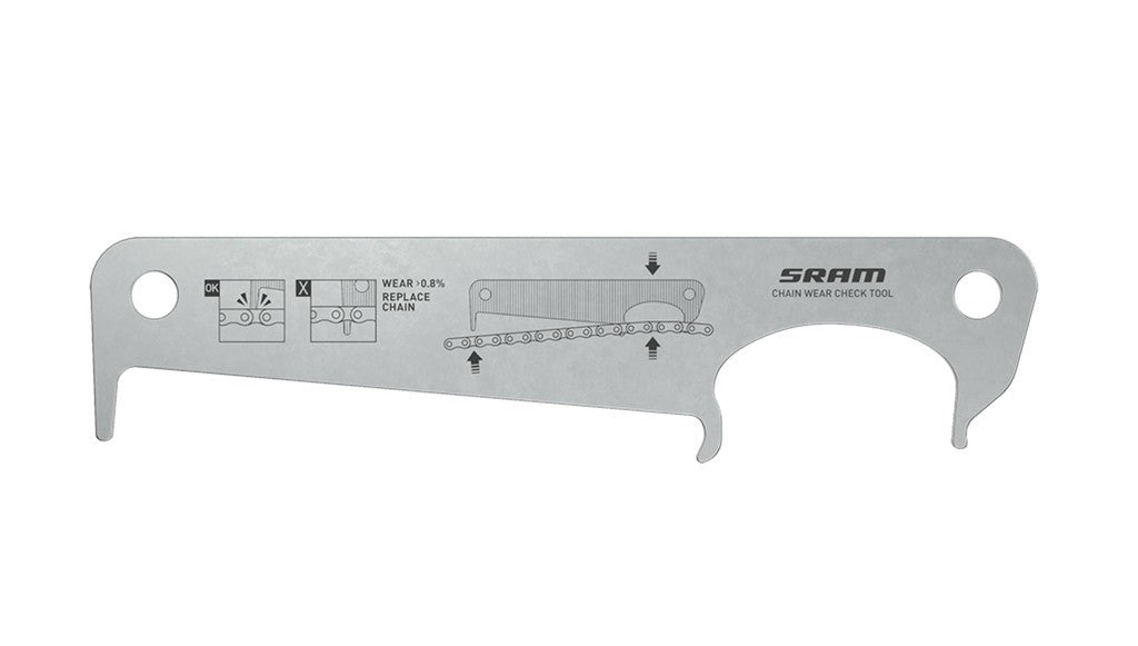 Herramienta de comprobación del desgaste de la cadena SRAM para un desgaste de la cadena del 0,8 %