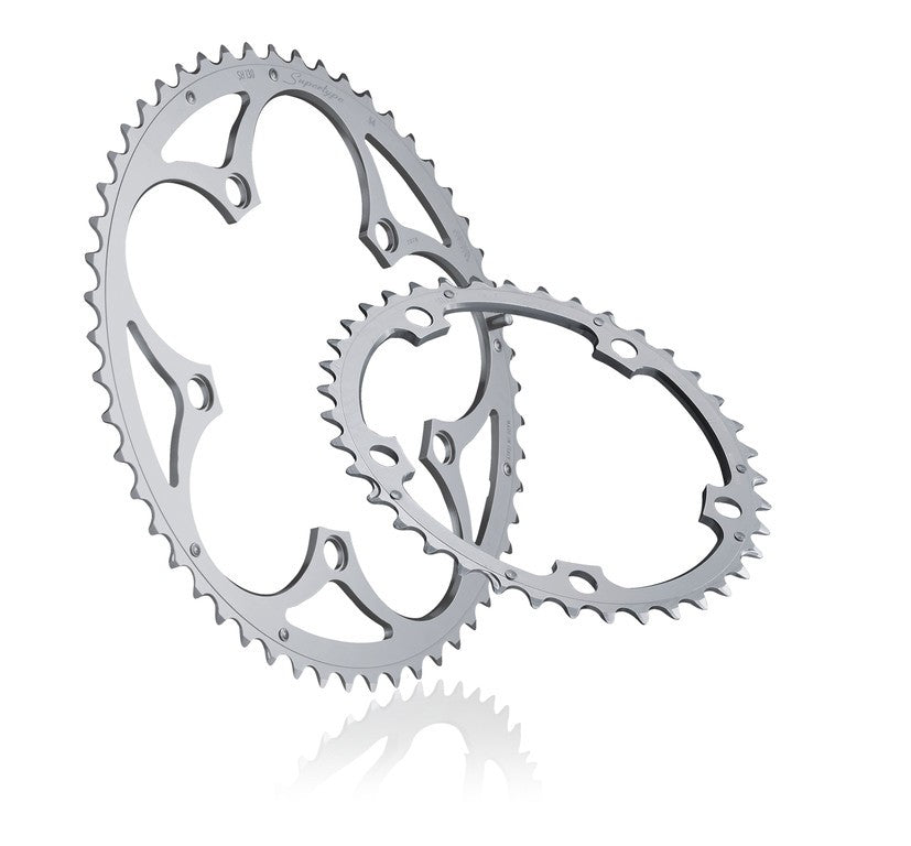 Plato Miche Supertype BCD 135CA, 46 mm, plateado, 9/10 velocidades, Campagnolo
