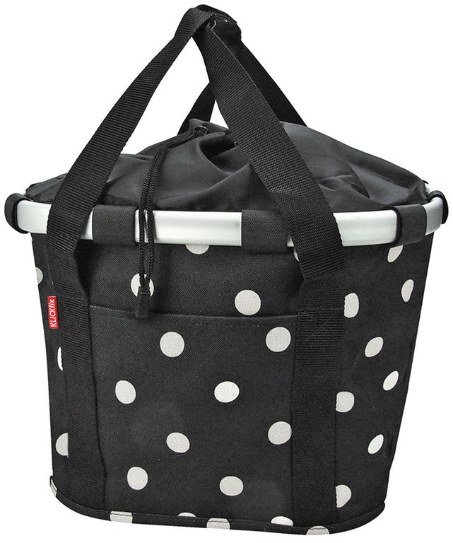 Borsa City KLICKfix Bikebasket black dots, 35x28x26cm, 15l, 800g