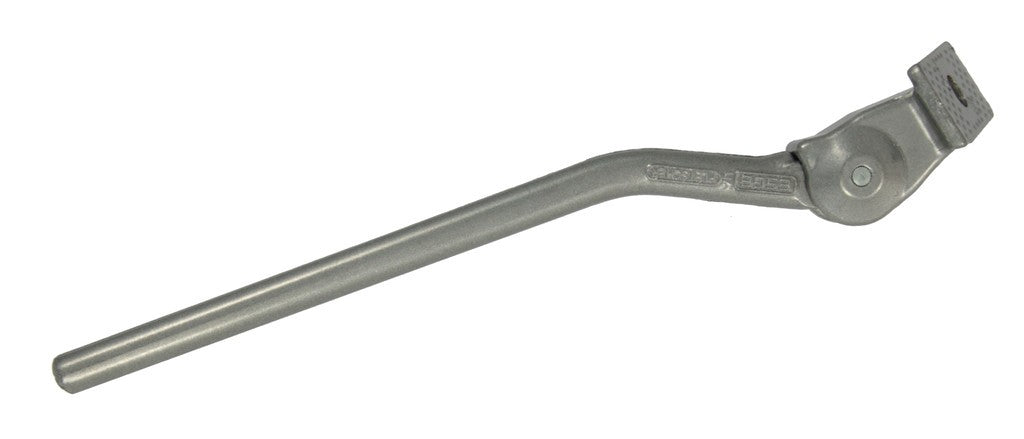 Caballete lateral Pletscher Esge plateado, 28", 305 mm, primer montaje.