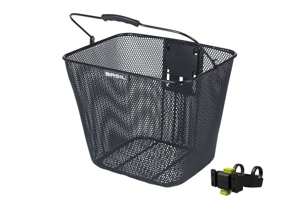 Cestino anteriore Basil Bilbao nr, feinmaschig, acciaio, KF, c. supp.