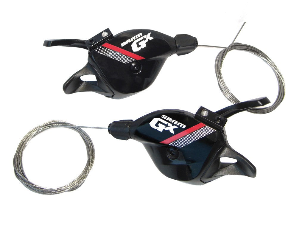 Mando de cambio SRAM GX de 2 velocidades, izquierdo, rojo, con abrazadera