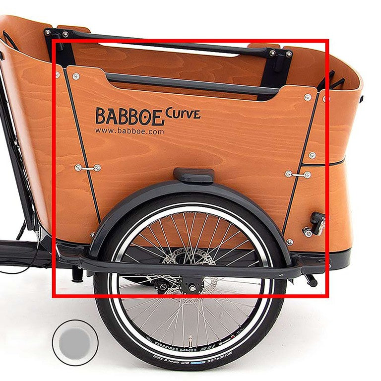 Pannello laterale Babboe Curve, grigio, destra