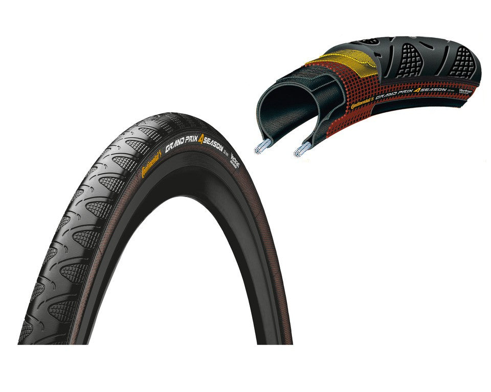 CONTINENTAL Copertone Grand Prix 4-Season piegh. 28'' 700x28C 28-622 nero Dura Skin