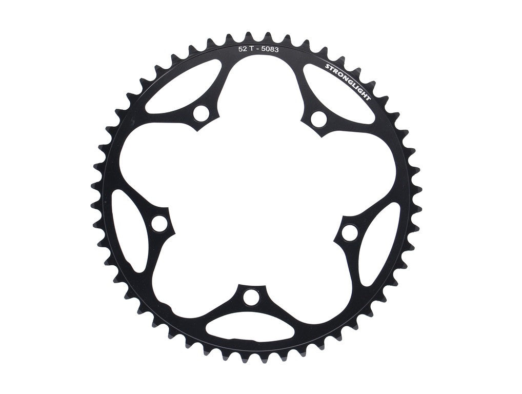 Corona Stronglight Type 130 S esterno, 52 denti, nero, 9/10-velocità