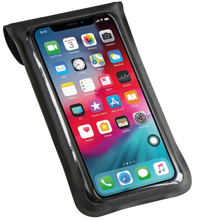 Funda para smartphone KLICKfix Light S, negra, 10 x 17 cm, 65 g, adaptable a Quad Mini