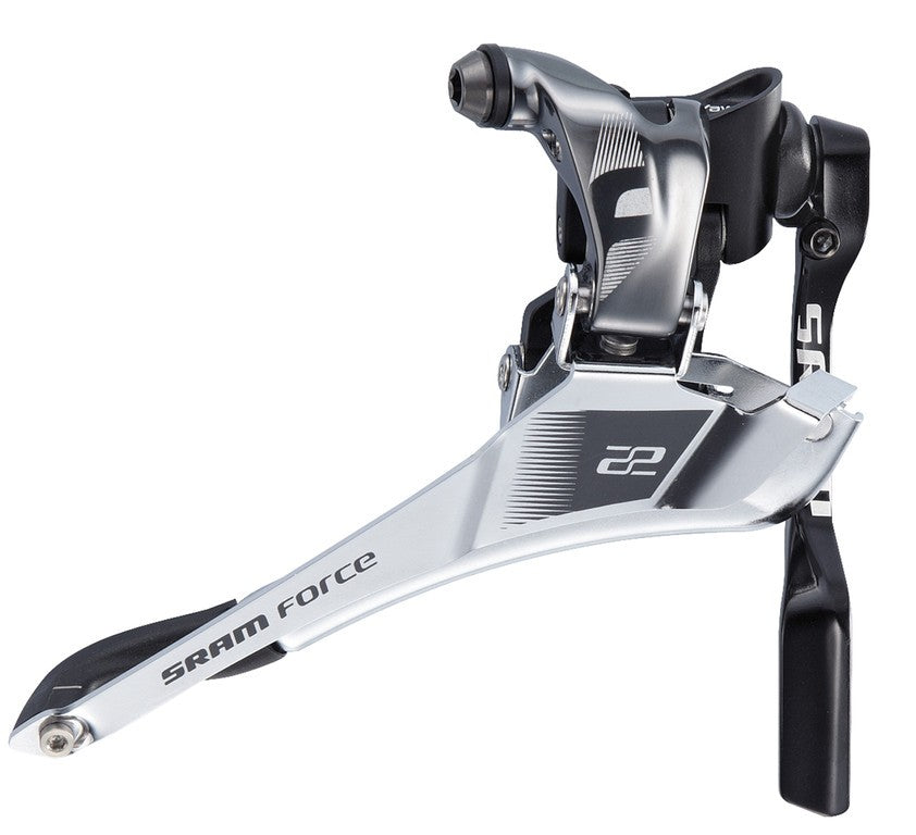 SRAM Force22 Anlöt-Umwerfer, 61-66°, 2x11, Rd/Yaw, silber
