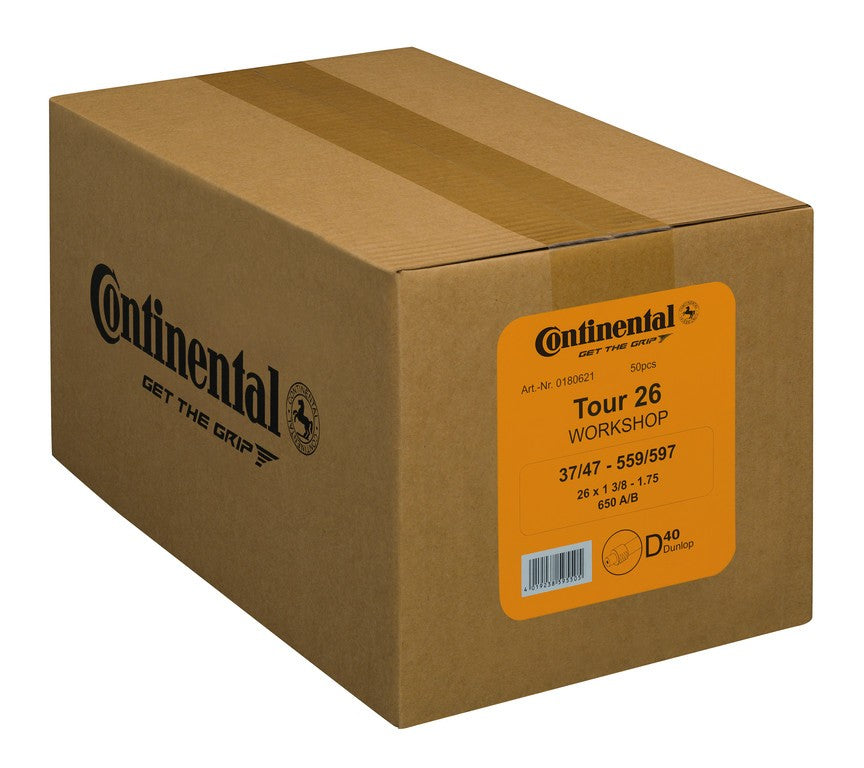 Cámara de aire Conti Tour26, paquete de taller, 26x1 3/8-1.75" 37/47-559/597 VD 40 mm