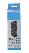Cadena Shimano M 8100 de 12 velocidades y 126 eslabones, color plata