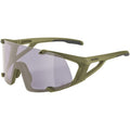 Gafas de sol Alpina Hawkeye Q-Lite V color oliva, lentes Q-Lite V color lila, cat. 1-3