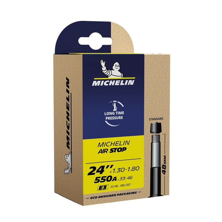 Camera d'aria Michelin E3 Airstop 24x1.30-1.80 33/46-490/507 VS 48 mm