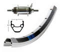 Ruota post 26 X 1.75 Shimano 1 v 36 f EXAL ZX 19 argento, raggi inox . 2x 2,34