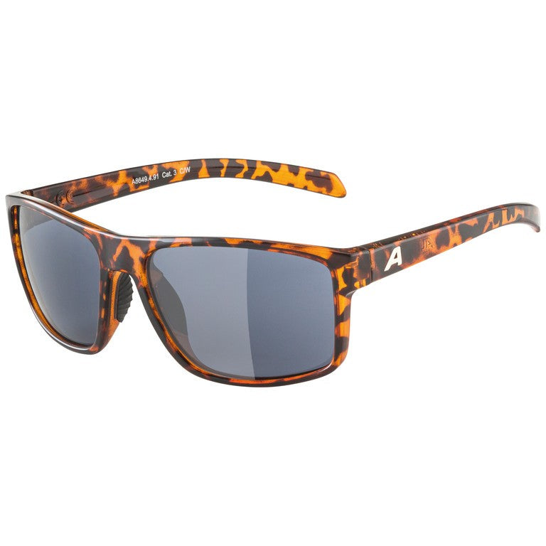 Alpina Nacan I Havana Luc Sportbrille, schwarze Gläser, Kat. 3