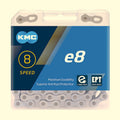 Catena KMC e8 EPT per e-bike 1/2" x 3/32", 122 maglie, 7,3mm, 8v.