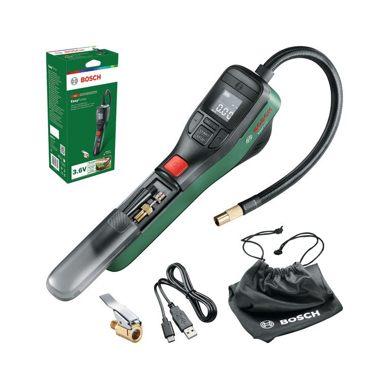 Bomba eléctrica BOSCH EasyPump II 3,6V,3,0Ah,10,3 bar,USB-C,c.ad.sg.rap.