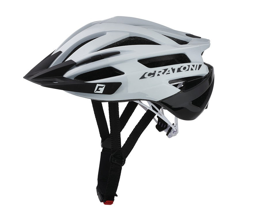 Casco bici Cratoni Agravic (MTB) t. L/XL (58-62cm) bianco/nero lucido