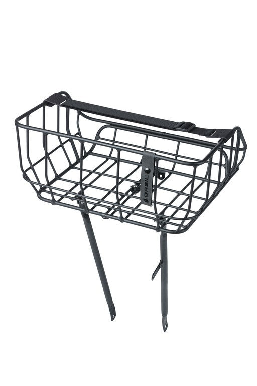 Cestino anteriore Basil Portland 43,5x36x22,5cm, nero opaco, 25ltr