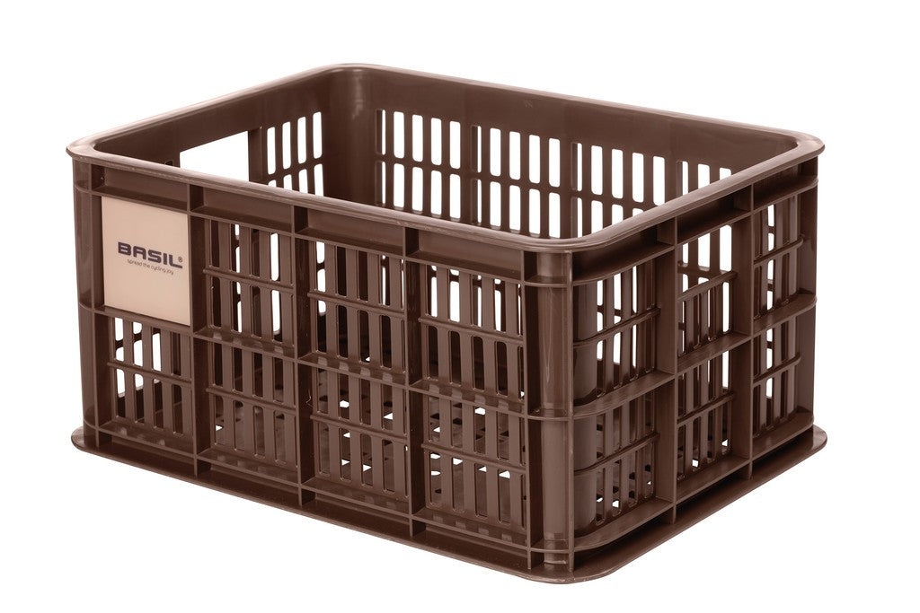 Cassa per bici Basil Crate S 28x39x20cm, marr, plastica, 17,5l