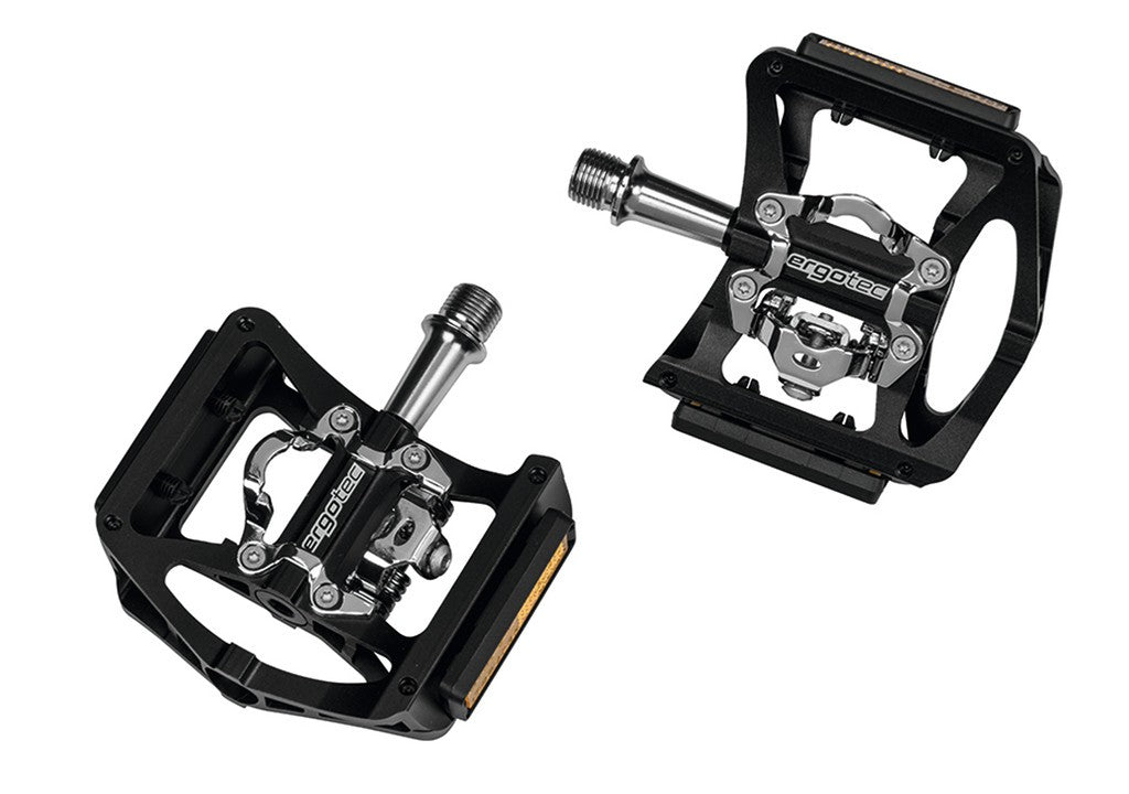 Pedale in all. Ergotec s. EP Superlight nero, 9/16", con riflettori