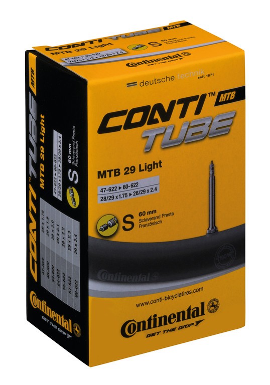 CONTINENTAL Camera d'aria MTB 28/29 light 28/29x1.75-2.40" 47/60-622 VP 60mm