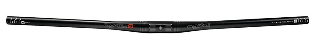 Ergotec Flat Bar 31.8 SL 6+ Lenker Ø 31,8 mm, 780 mm, 12°/0°, Aluminium, schwarz