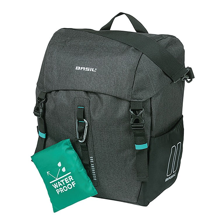 Borsa sing. Basil Discovery 365D L nero melee, 20 l, MIK Hooks
