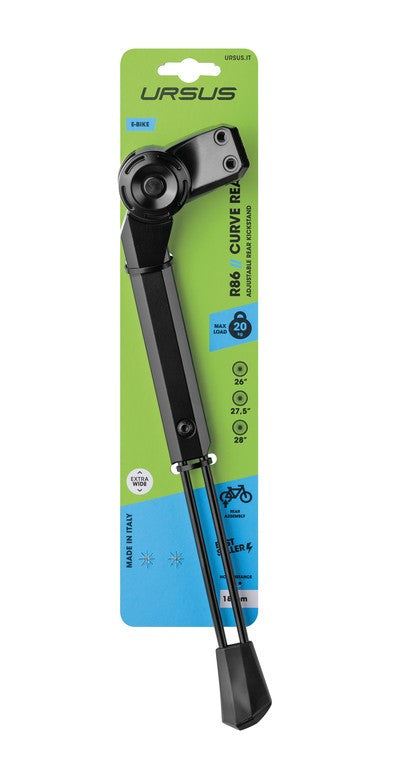 Cavalletto posteriore Ursus Curve nero, 26-28", all,18mm, regolabile